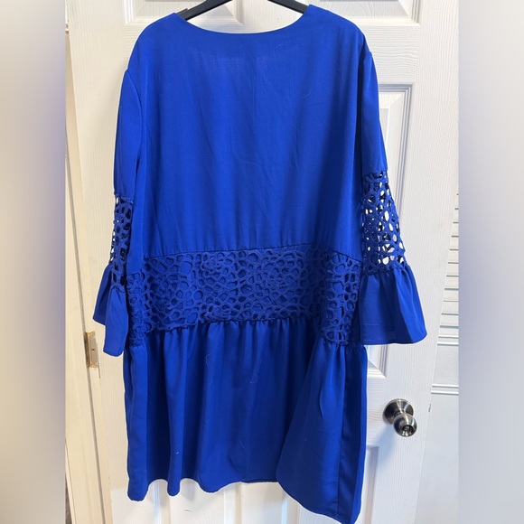Joseph Ribkoff Royal Blue V-Neck Dress - Picture 2 of 9